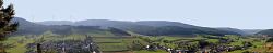 Blick von sHuge Kapellele oberhalb von der Kirche in Schuttertal nach Westen
